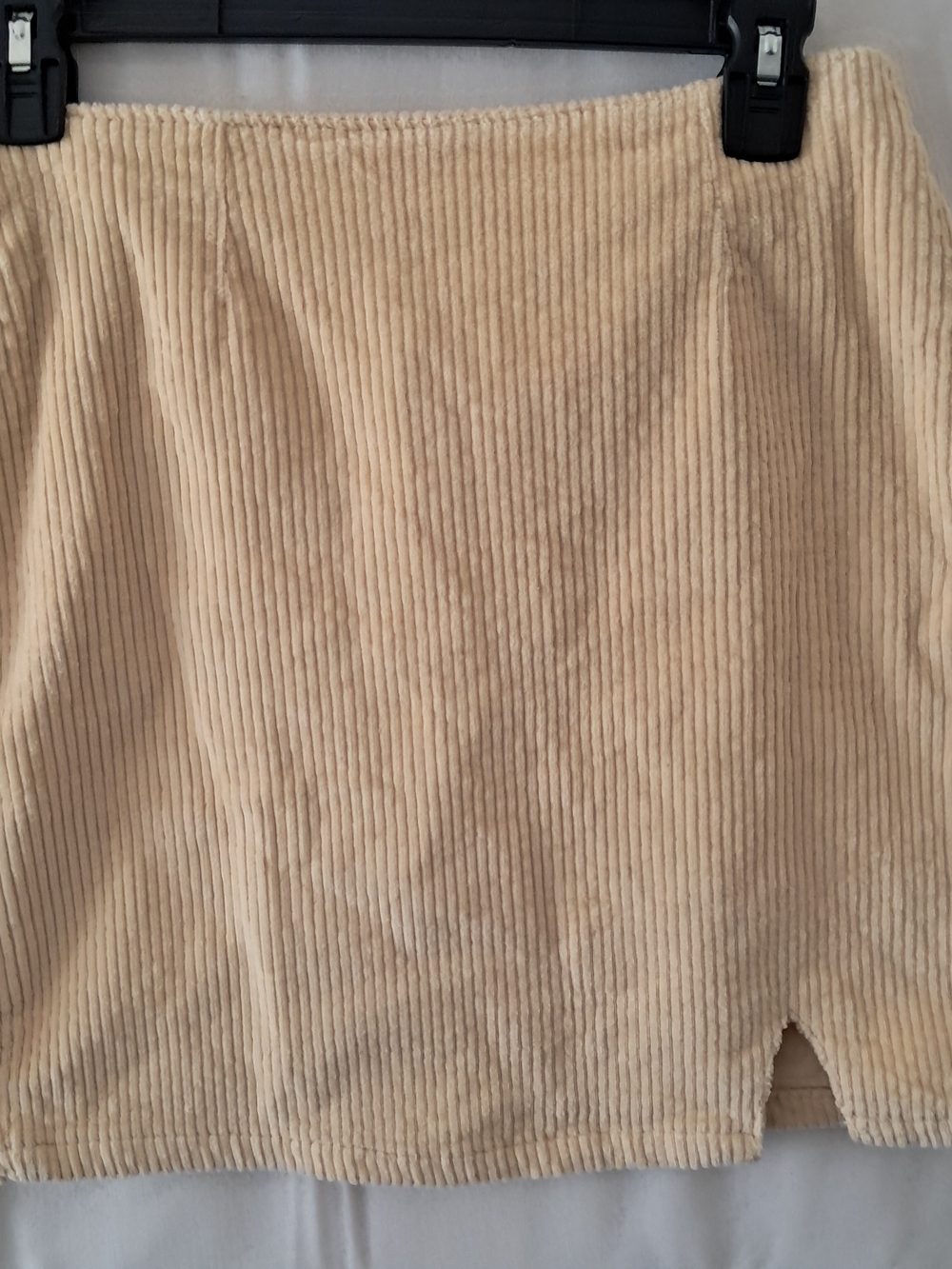 BP. Tan Beige Corduroy High Waist Mini Skirt with Front Slit Size Medium NWT